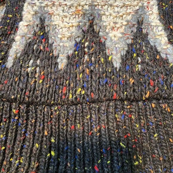 Free People Love Bug Fair Isle Lace Up Pullover Wool Blend Sweater Size Medium - Picture 11 of 12